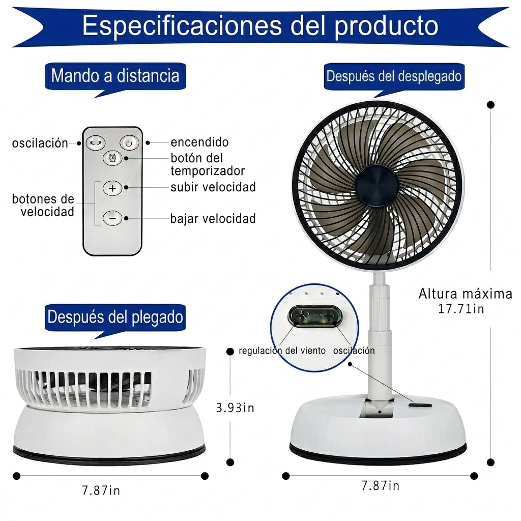 Ventilow -Ventilador Plegable Portátil
